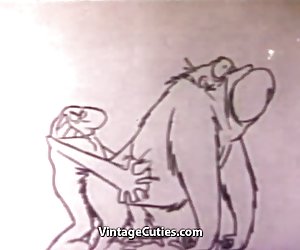 搞笑的猫是他妈的卡通性(1960年代复古)