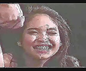 惊人的亚洲53颜射n牙套